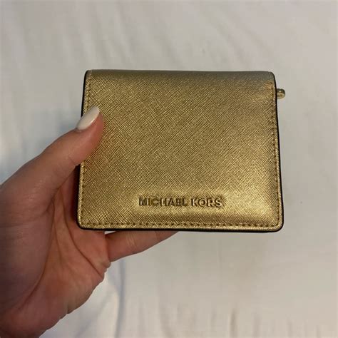 michael kors gold wallet poshmark|michael kors continental wallet outlet.